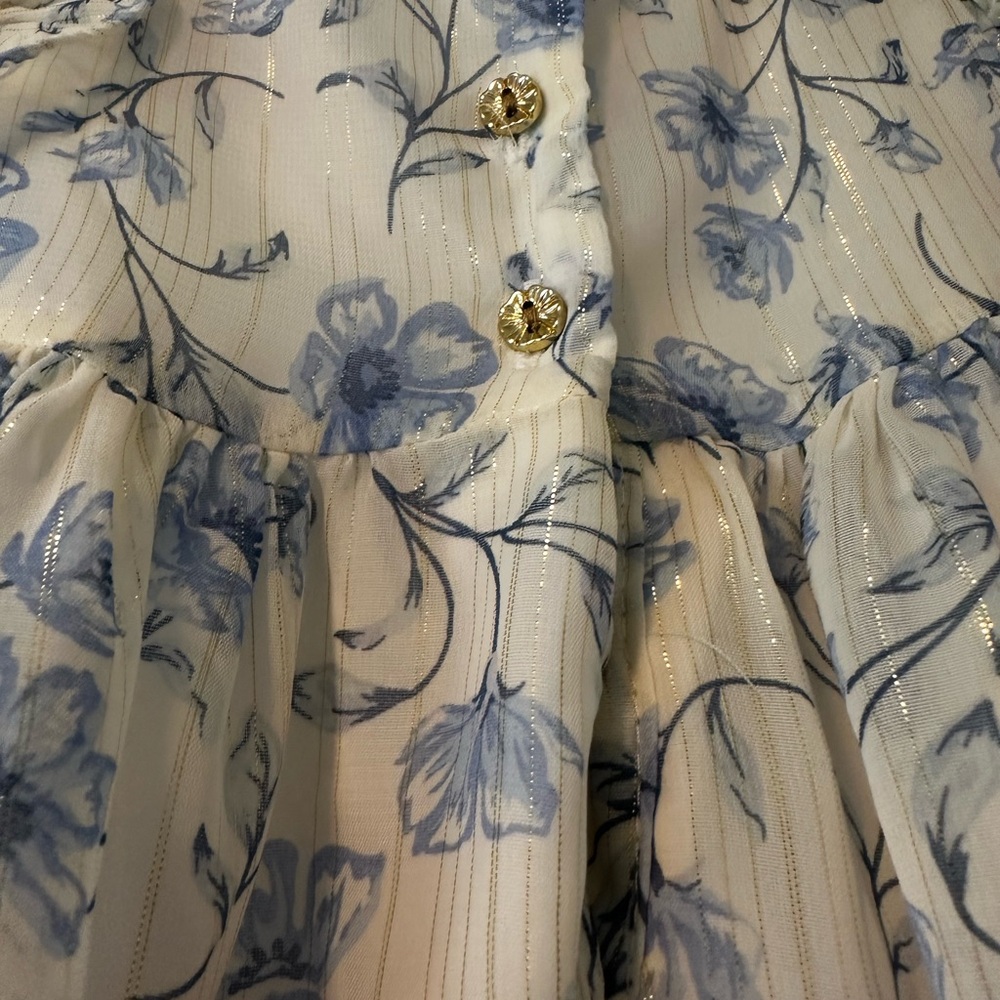 Floral Blue and White Dress - Picture 11 of 12